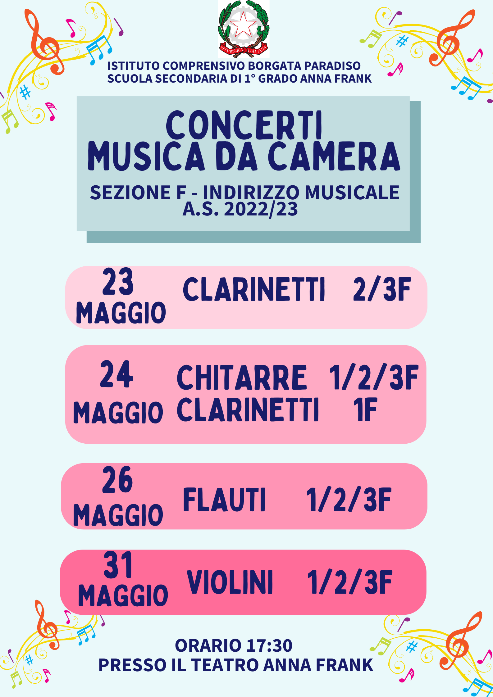 CONCERTI DELL’INDIRIZZO MUSICALE A.S. 22_23