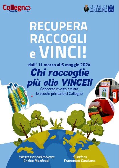 CONCORSO RACCOLTA OLIO ESAUSTO SCUOLE PRIMARIE DI COLLEGNO