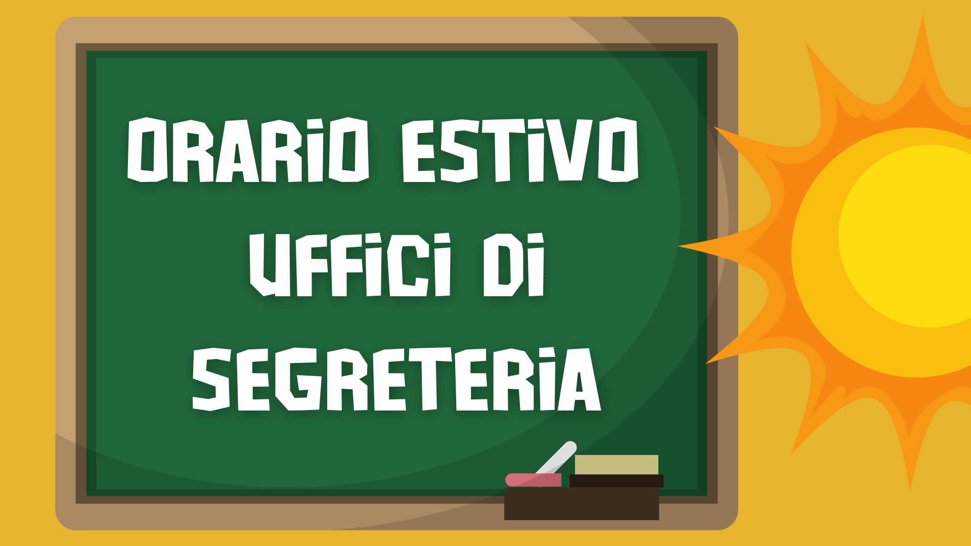 Variazione orario estivo uffici di segreteria
