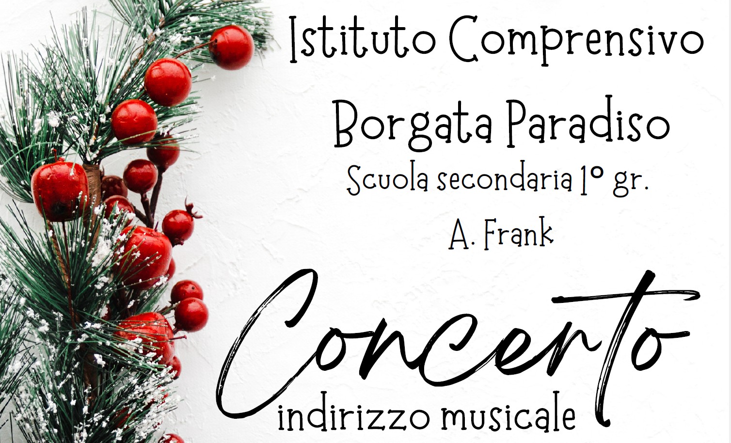 Concerto di Natale delle orchestre Indirizzo Musicale 2025