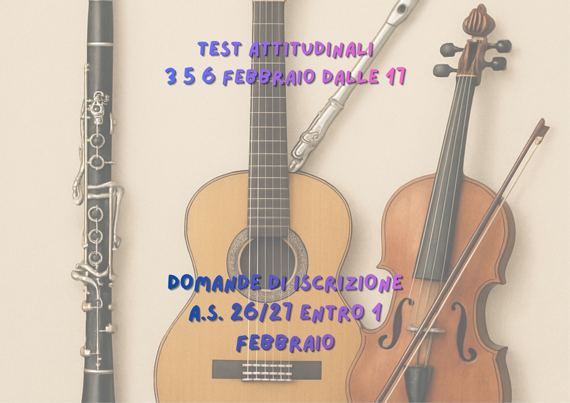 DATE PROVE ATTITUDINALI ALLO STRUMENTO